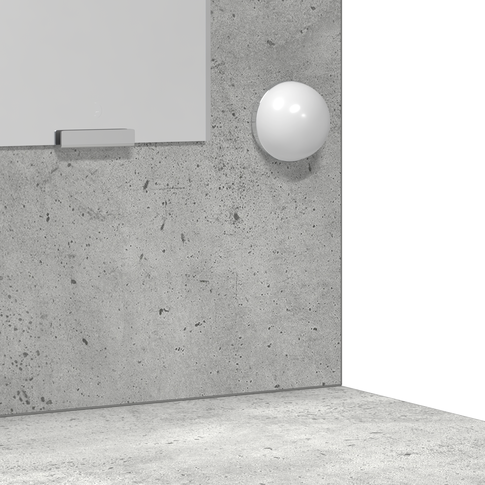 Set di 2 Pezzi di Vanity con LED Grigio Cemento in Legno Ingegnerizzato