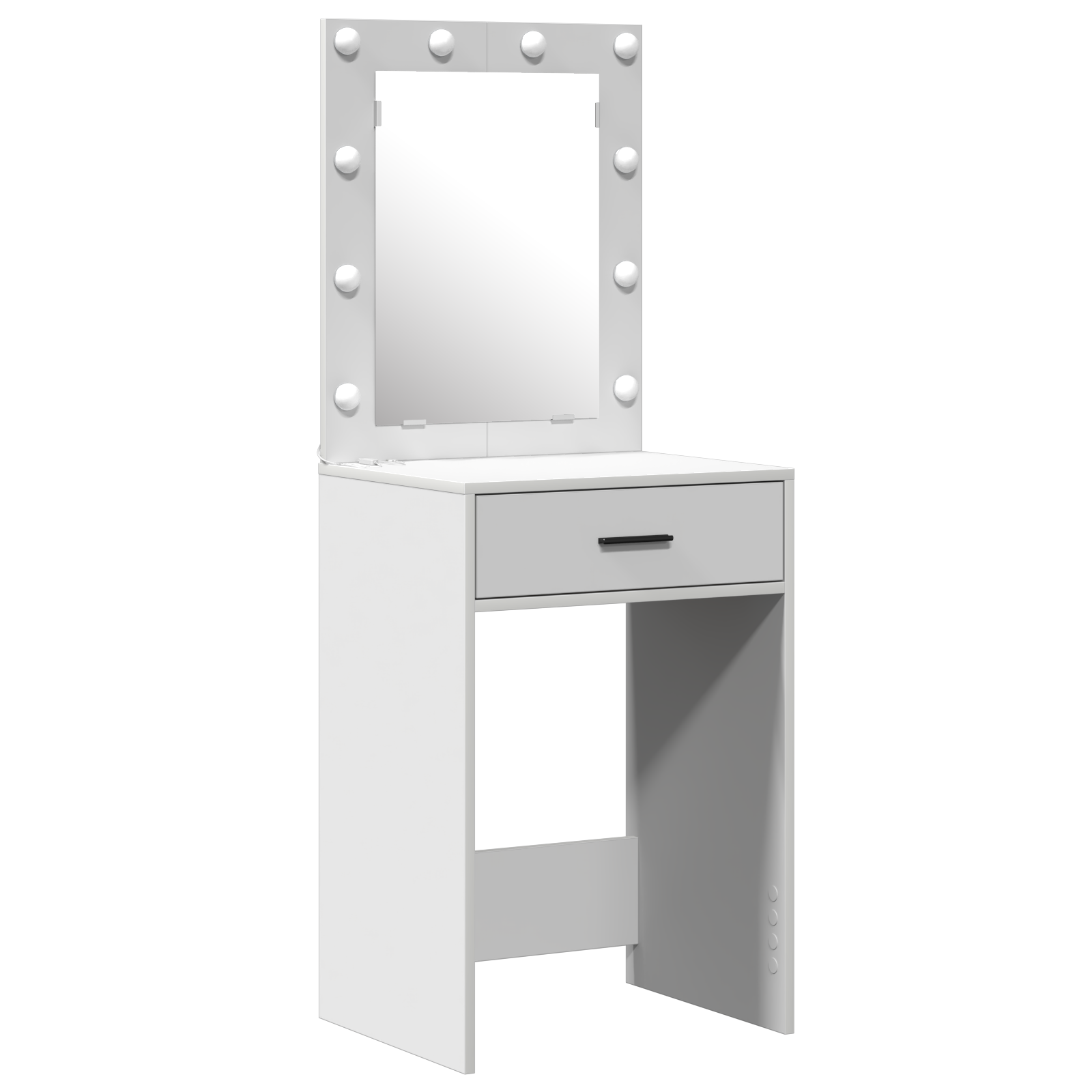 Set da toeletta 2 pezzi con LED in legno ingegnerizzato bianco