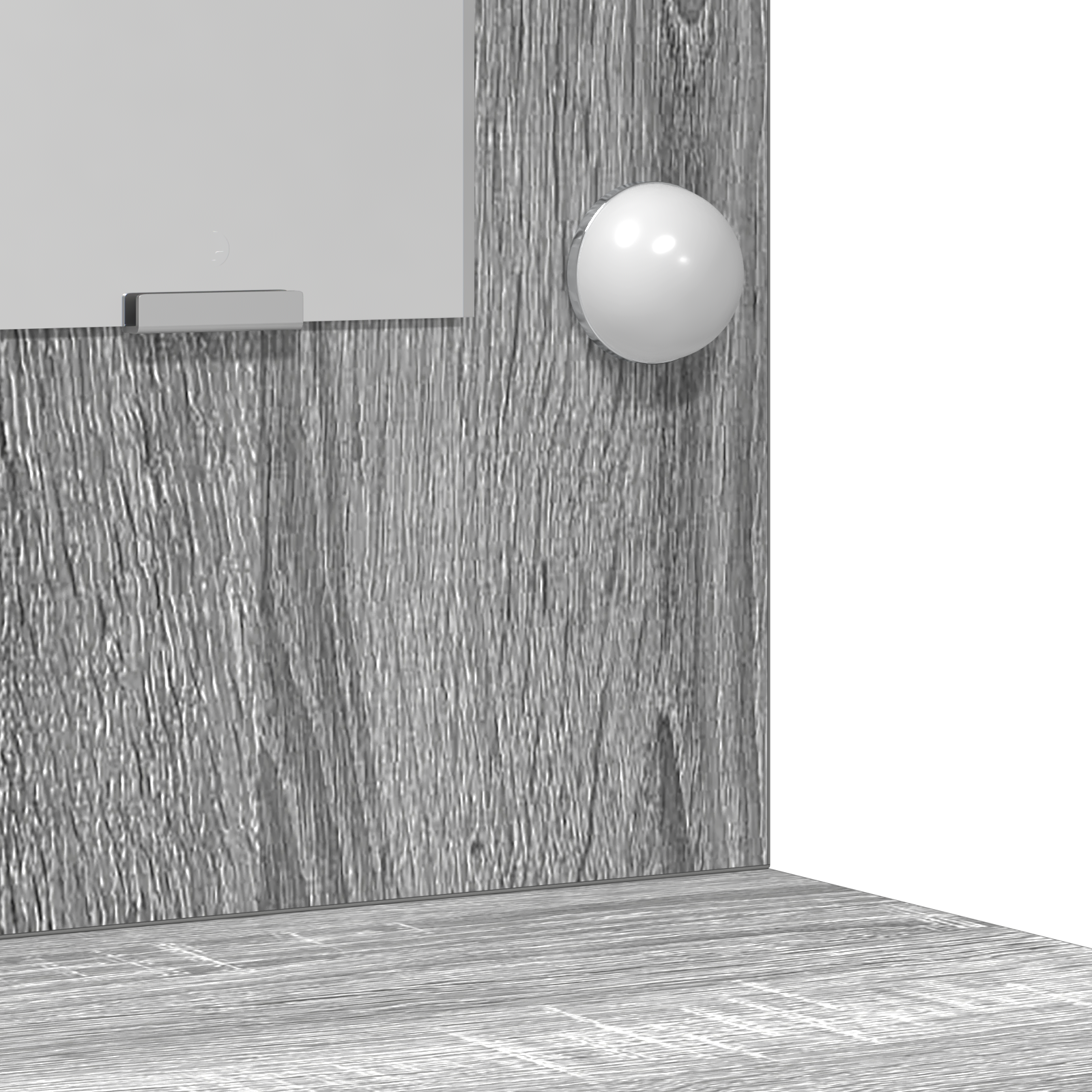 Set da Toeletta a 2 pezzi con LED in legno ingegnerizzato grigio sonoma