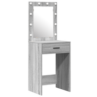 Set da Toeletta a 2 pezzi con LED in legno ingegnerizzato grigio sonoma