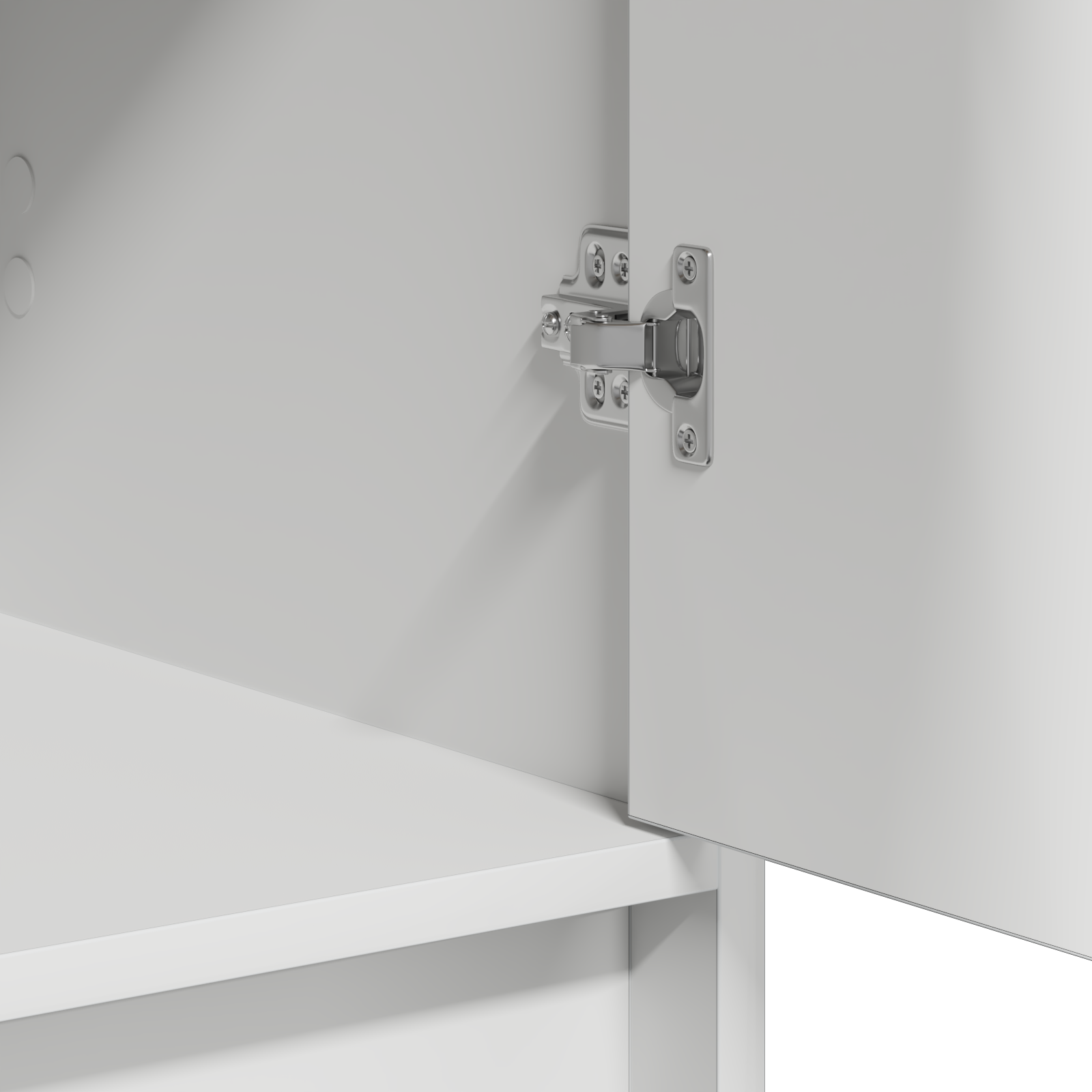 Set toeletta 3 pezzi con LED, legno ingegnerizzato bianco