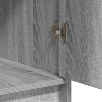 Set di Toeletta da 3 Pezzi con LED in Grigio Sonoma in Legno Ingegnerizzato