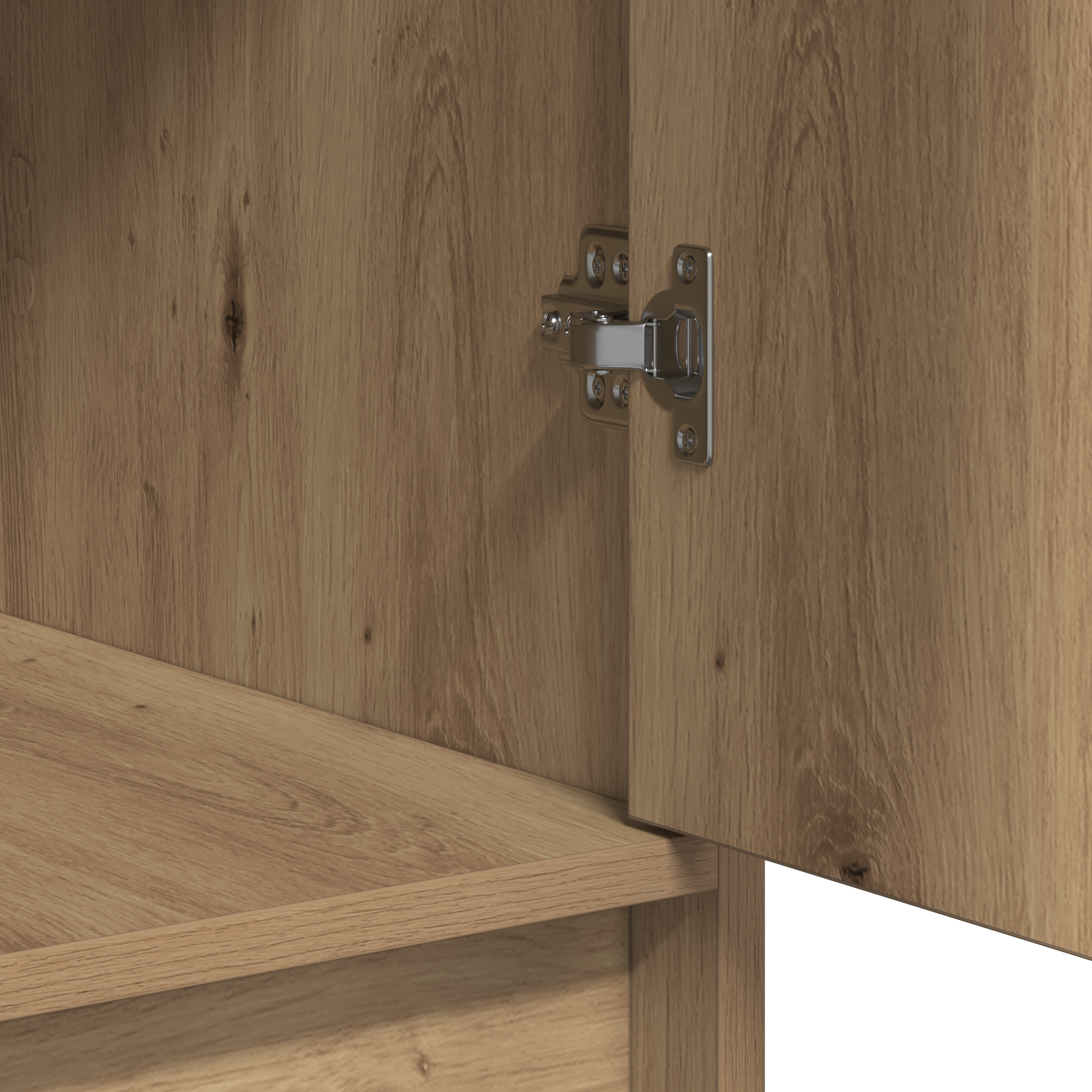 Set di Tavolo da Trucco 3 Pezzi con LED Rovere Artigianale Legno Ingegnerizzato