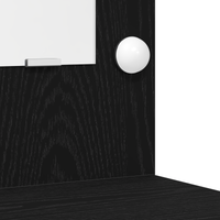 Set di 2 Pezzi per Toeletta con LED in Legno Ingegnerizzato Nero
