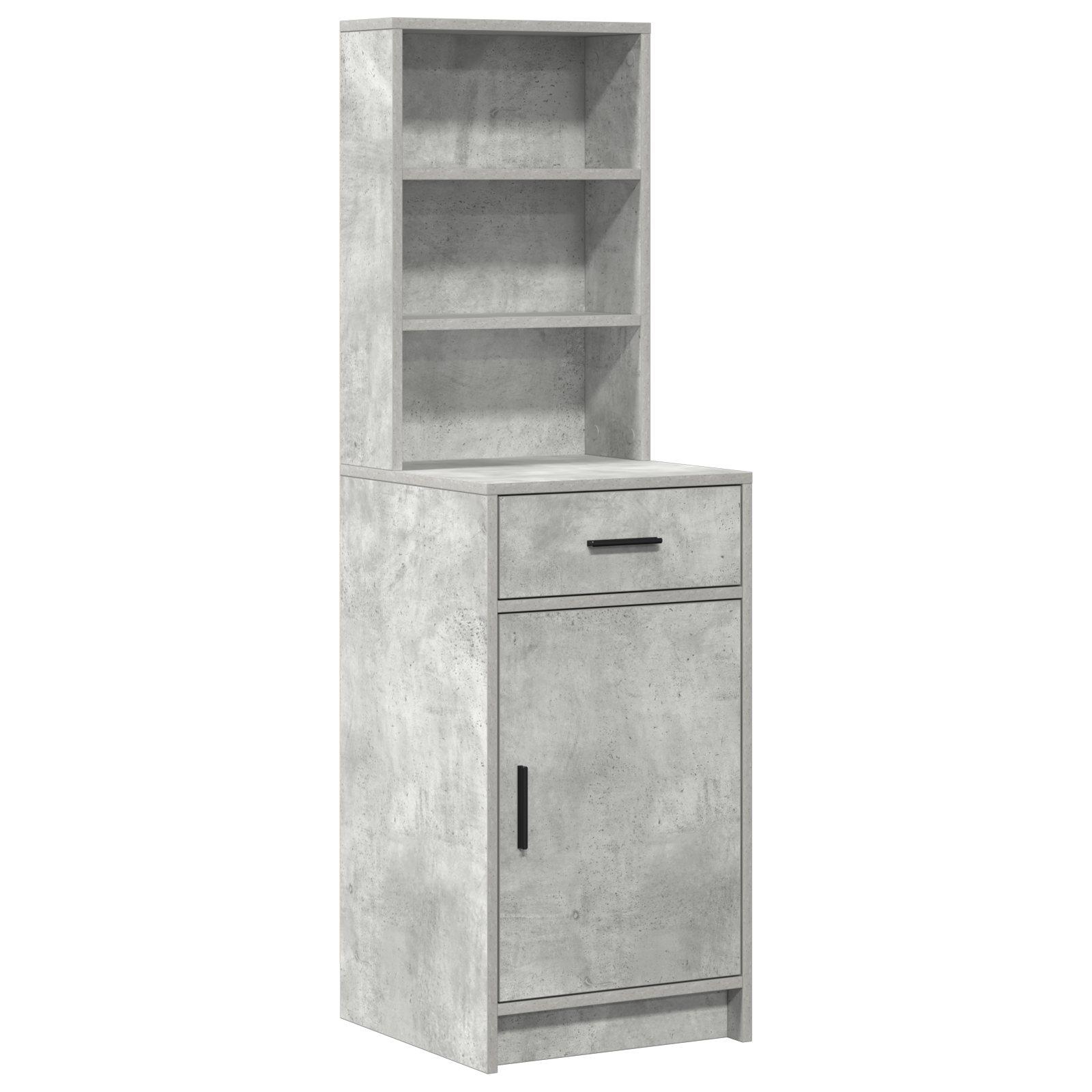 Set da toeletta a 2 pezzi  con LED in legno ingegnerizzato grigio cemento