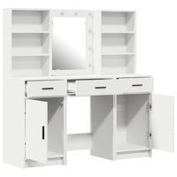 Set da toeletta 3 pezzi  in legno ingegnerizzato bianco