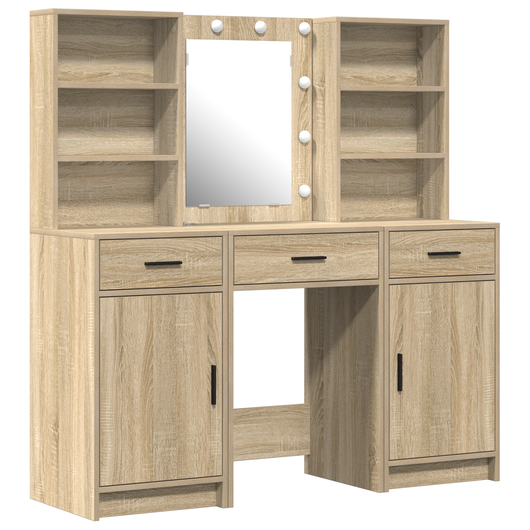 Set di 3 Tolette in Rovere Sonoma Legno Ingegnerizzato