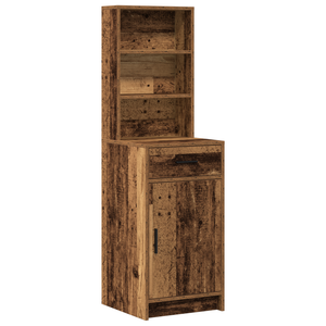 Set da Toeletta a 3 Pezzi in Legno Invecchiato