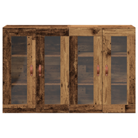 Armadi a muro 2 pezzi Legno antico 69.5x34x90 cm Legno ingegnerizzato