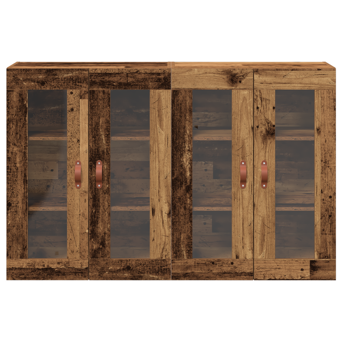 Armadi a muro 2 pezzi Legno antico 69.5x34x90 cm Legno ingegnerizzato