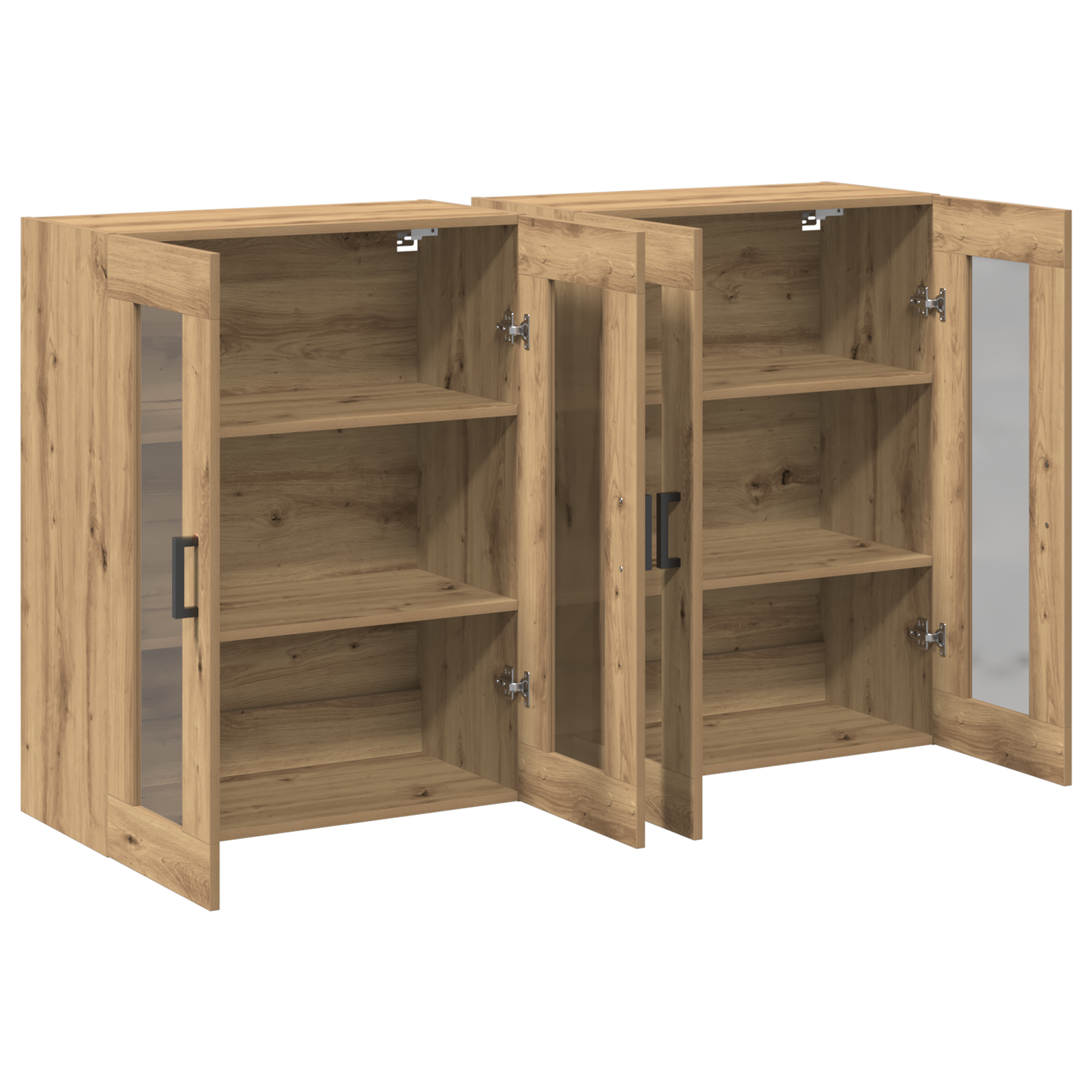 Armadi da muro 2 pezzi Rovere artigianale 69,5x34x90 cm Legno ingegnerizzato