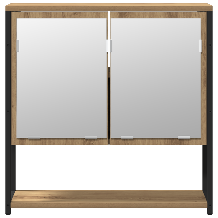 Set di mobili per bagno 2 pezzi in legno ingegnerizzato rovere artisan