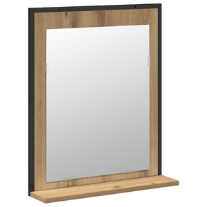 Set di mobile da bagno a 2 pezzi in legno ingegnerizzato rovere artisan