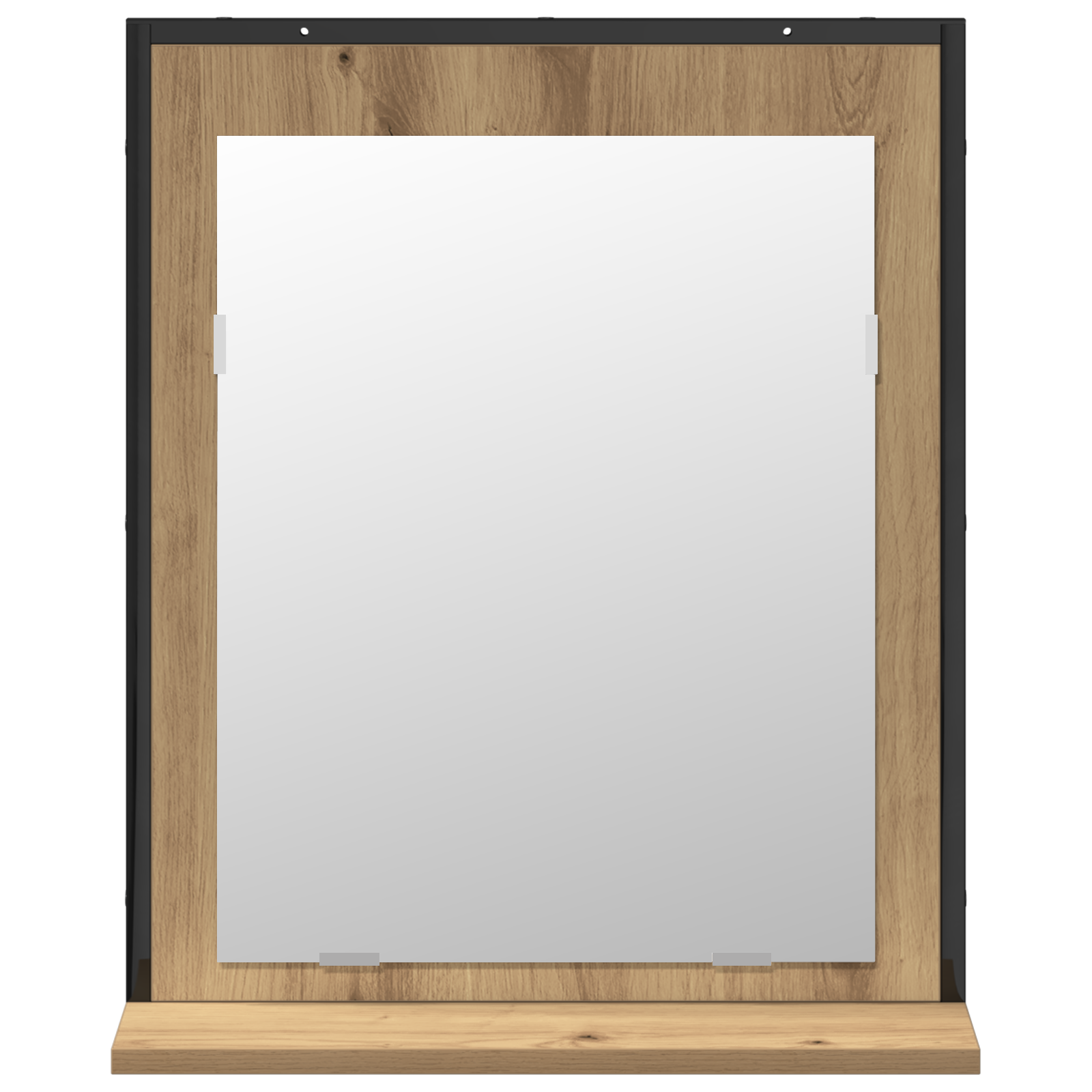 Set di mobile da bagno a 2 pezzi in legno ingegnerizzato rovere artisan