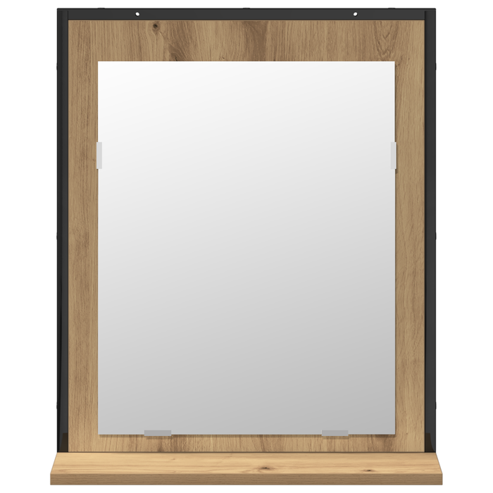 Set di mobile da bagno a 2 pezzi in legno ingegnerizzato rovere artisan