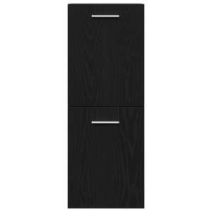 Set mobili bagno 4 pezzi rovere nero legno ingegnerizzato