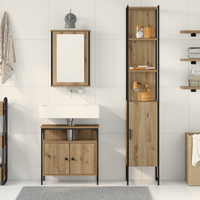 Set trucco 3 pezzi  in legno ingegnerizzato rovere marrone