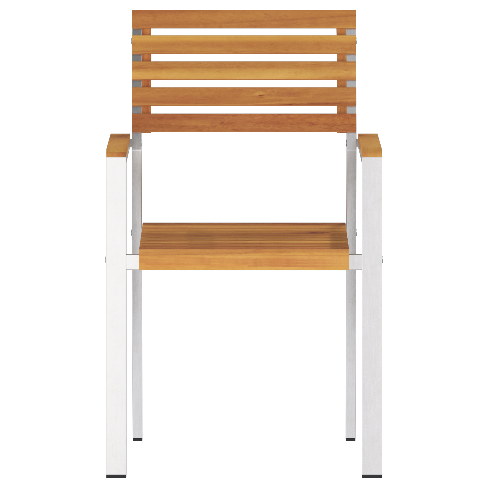 Set di Sedie da Giardino Impilabili  8 pz 54.5x56x89 cm Legno Massello di Acacia