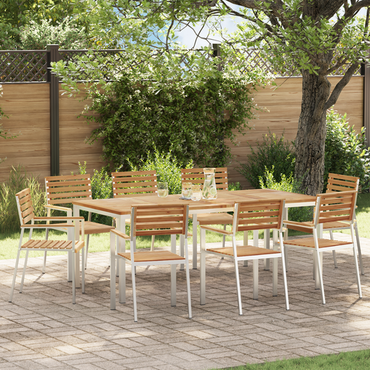 Sedie da Giardino Impilabili  8 pz 54.5x56x89 cm Legno di Teak Massello
