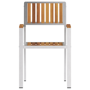 Sedi da Giardino Impilabili  8 pcs 54.5x56x87 cm Legno Massello di Teak