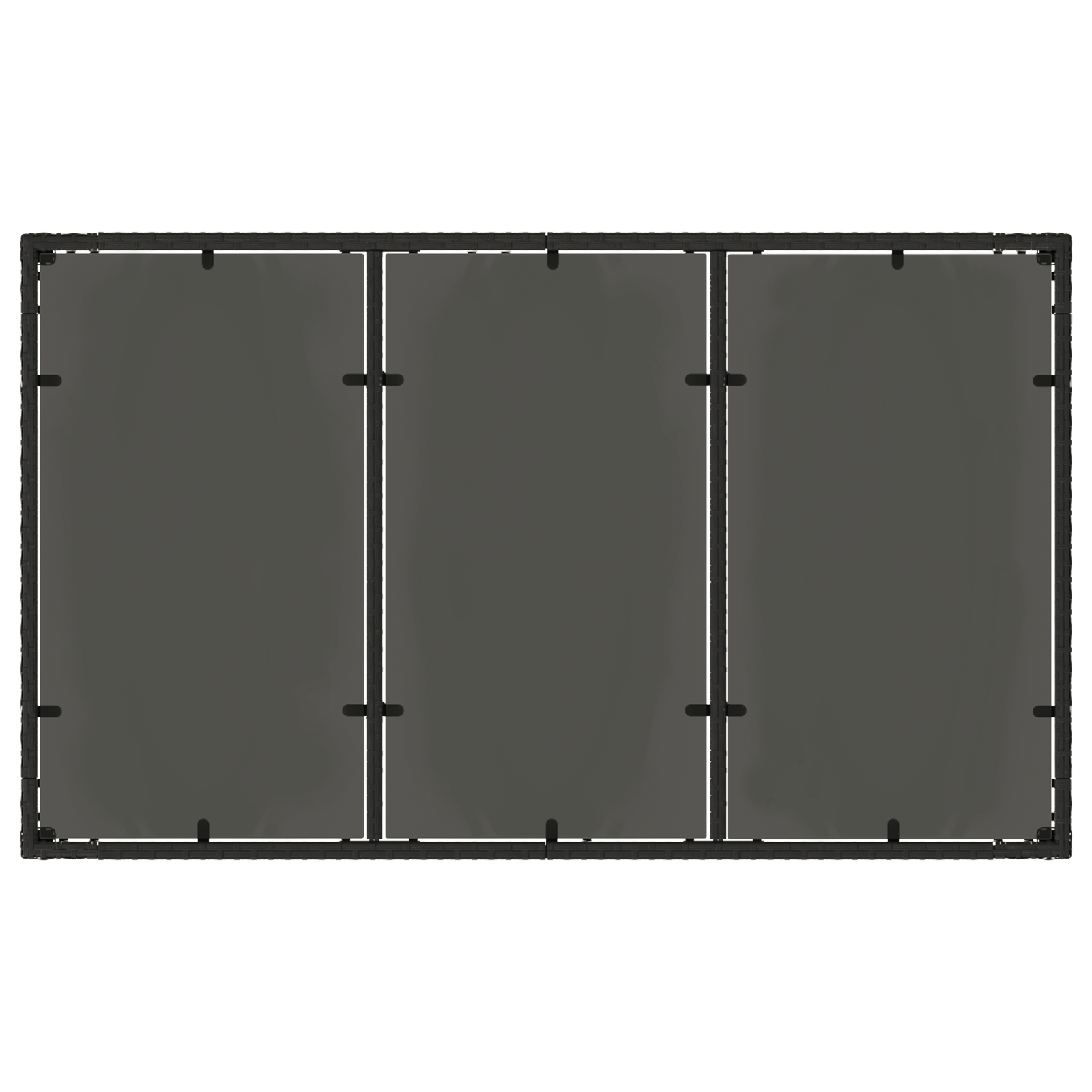 Set da Pranzo da Giardino 5 Pezzi con Cuscini in Polyrattan Nero