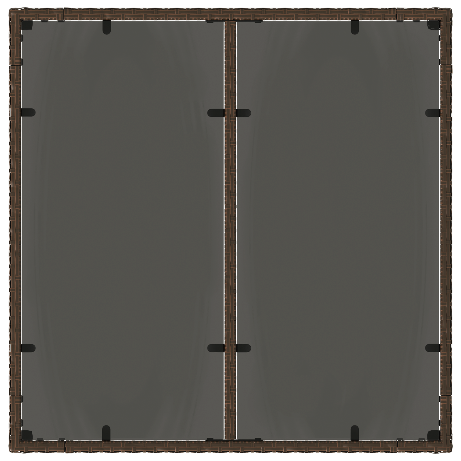 Set da Pranzo da Giardino  5 Pezzi con Cuscini Rattana Polipropilene Marrone