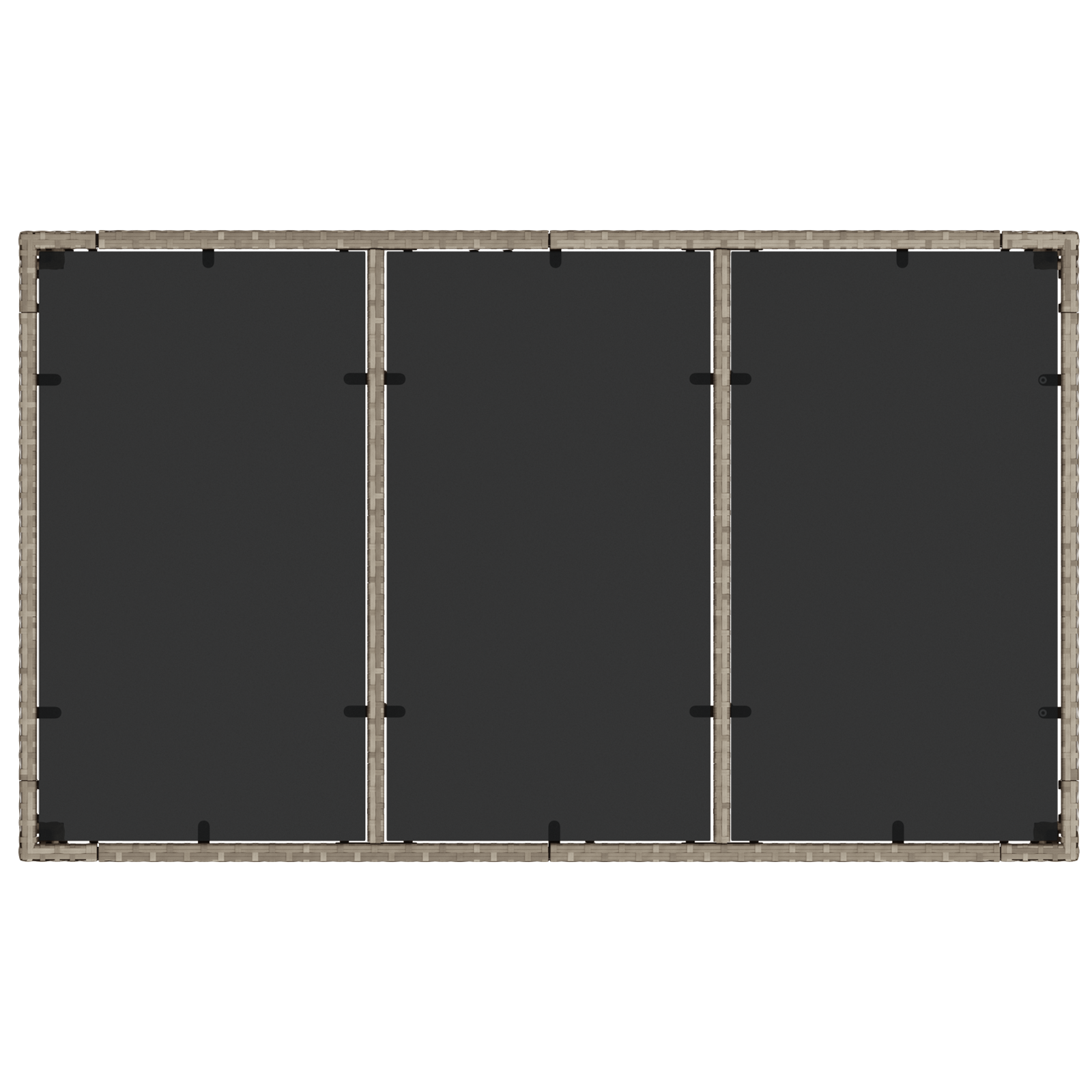 Set da pranzo da giardino 5 pezzi con cuscini grigio chiaro in polyrattan