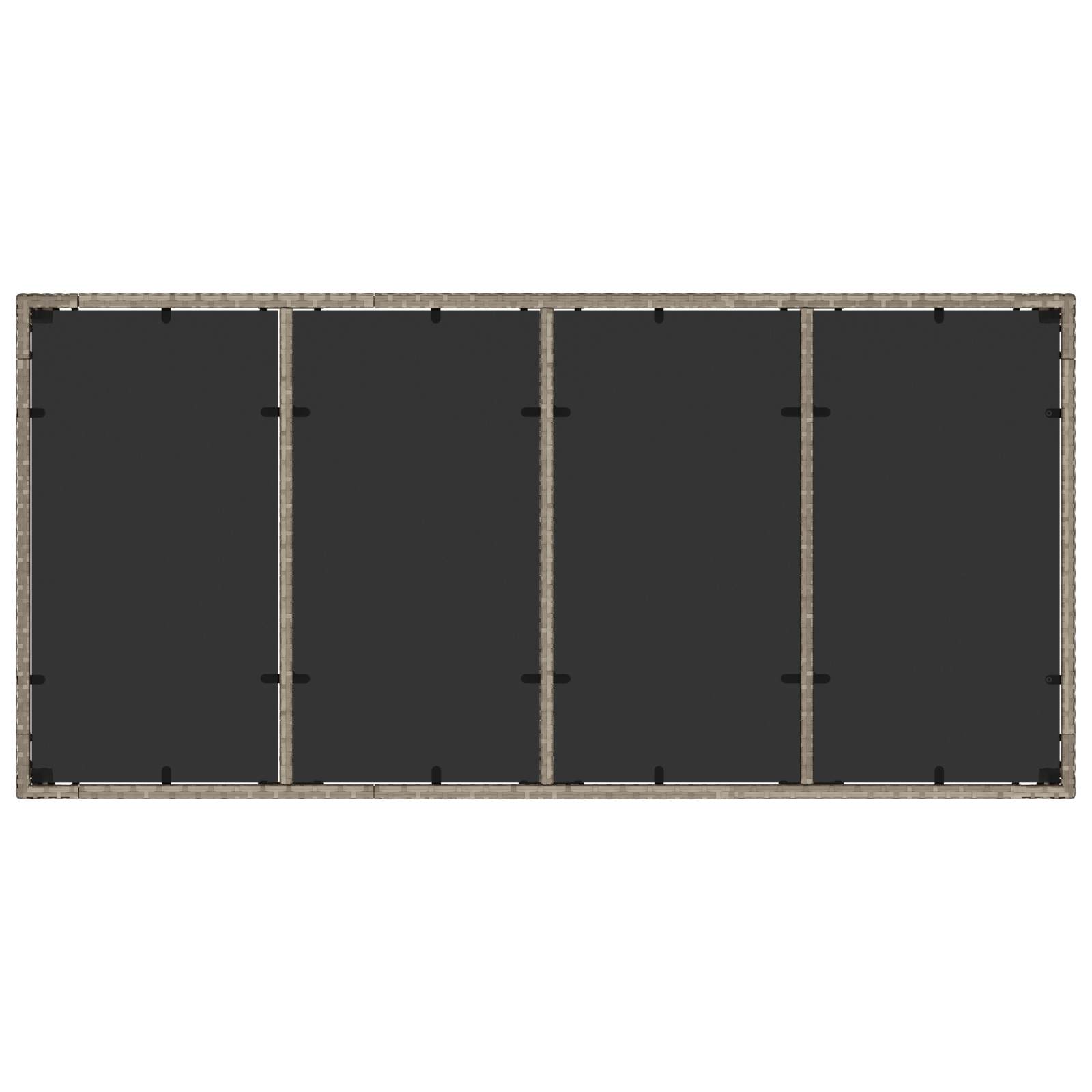 Set da Pranzo da Giardino 7 Pezzi con Cuscini Grigio Chiaro in Polyrattan