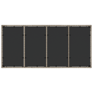 Set da Pranzo da Giardino 7 Pezzi con Cuscini Grigio Chiaro in Polyrattan