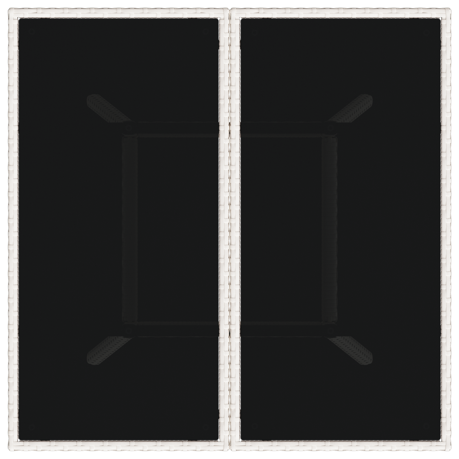 Set da Pranzo da Giardino 3 Pezzi Grigio Chiaro in Poly Rattan