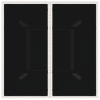 Set da Pranzo da Giardino 3 Pezzi Grigio Chiaro in Poly Rattan