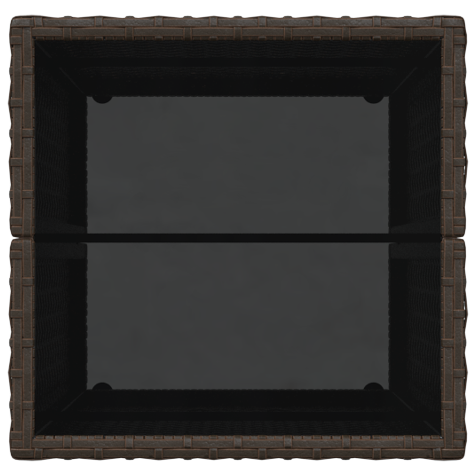 Set Bistro da Giardino a 3 Pezzi con Cuscini Marrone in Polyrattan