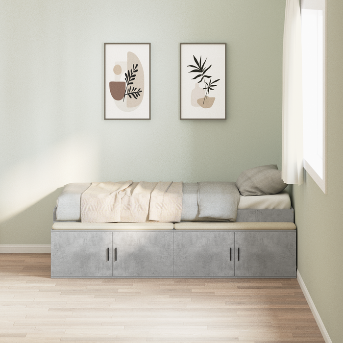 Rete letto Grigio cemento 75x190 cm