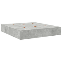 Struttura letto con contenitore grigio cemento 200x200 cm