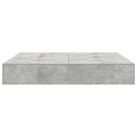 Struttura letto con contenitore grigio cemento 200x200 cm