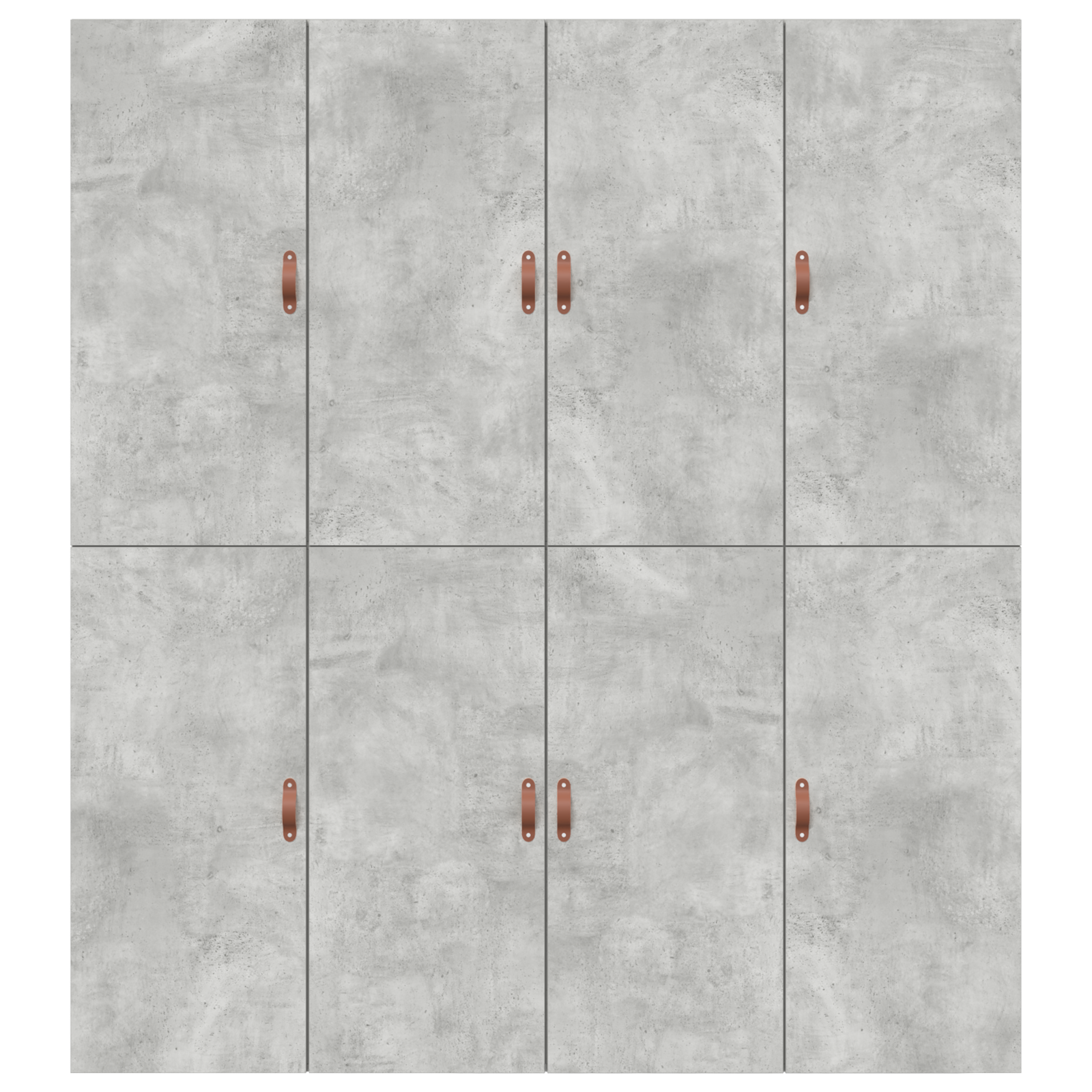 Struttura letto con contenitore grigio cemento 200x200 cm