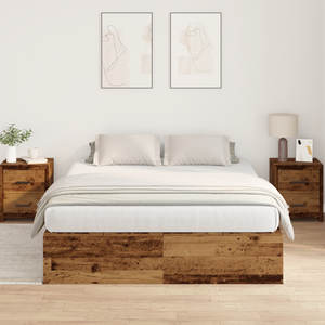 Struttura Letto Contenitore in Legno Vecchio 140x200 cm