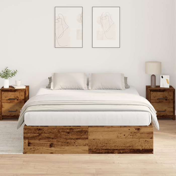 Struttura Letto Contenitore in Legno Vecchio 140x200 cm
