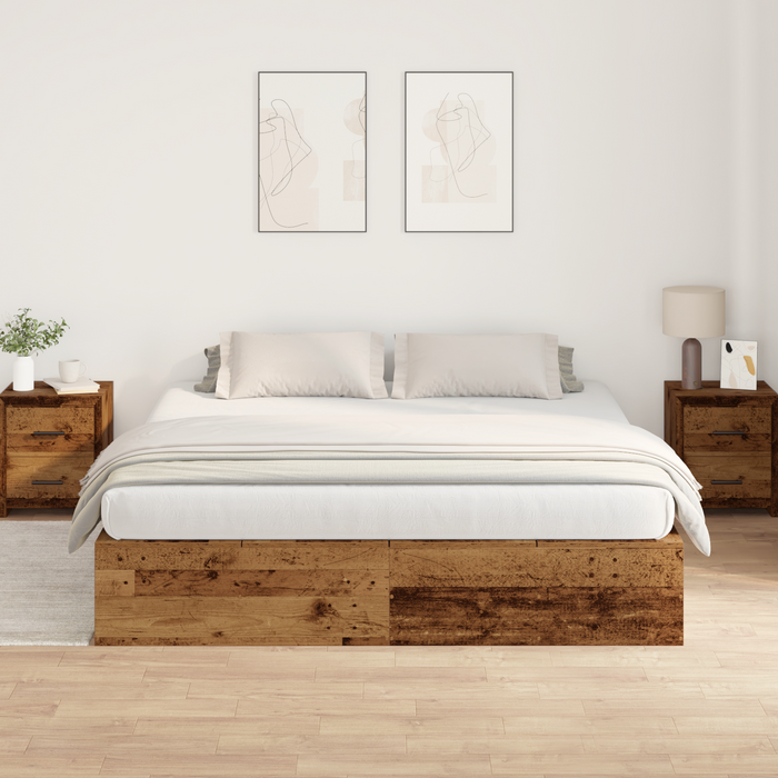 Struttura Letto in Legno Vecchio 180x200 cm in Legno Ingegnerizzato