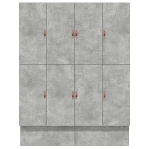 Struttura Letto con Contenitore Grigio Cemento 200x200 cm