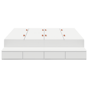 Struttura letto con contenitore bianco 150x200 cm