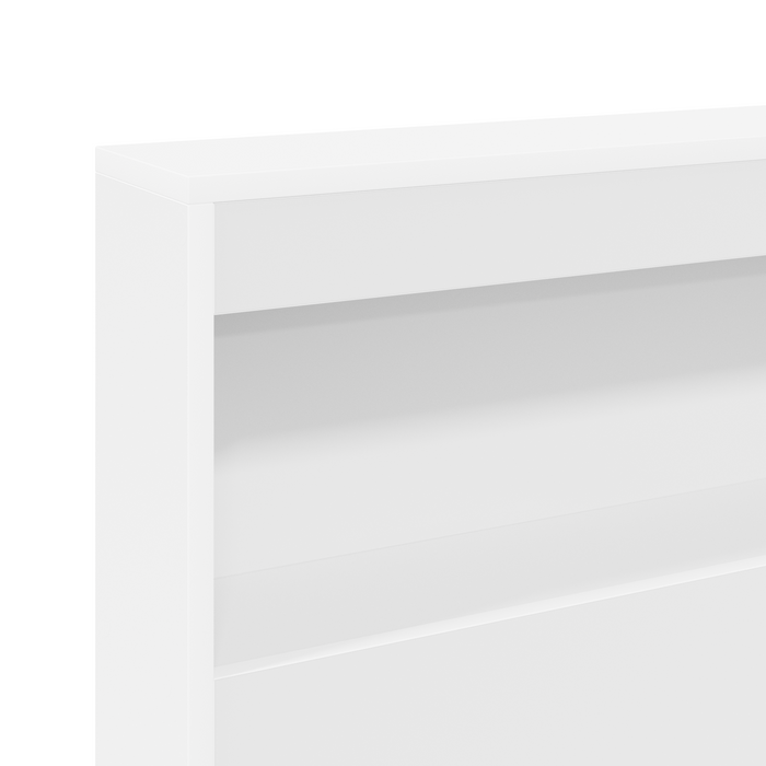 Letto a Soppalco Bianco 75x190 cm in Legno Ingenerizzato