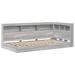 Letto con libreria Grigio Sonoma 75x190 cm Legno ingegnerizzato