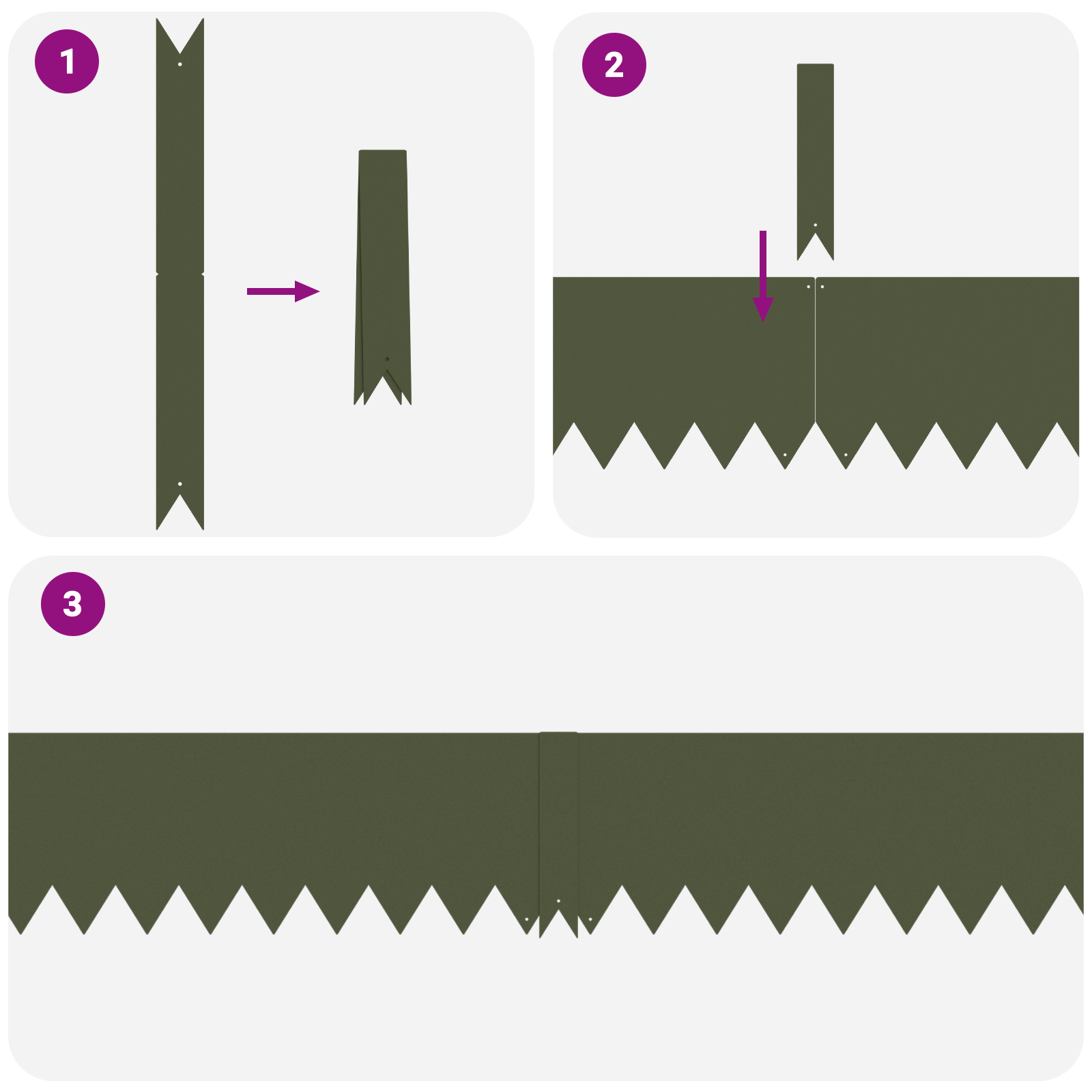 bordature per prato  50 pezzi Verde Oliva 100x0,5x20 cm Acciaio