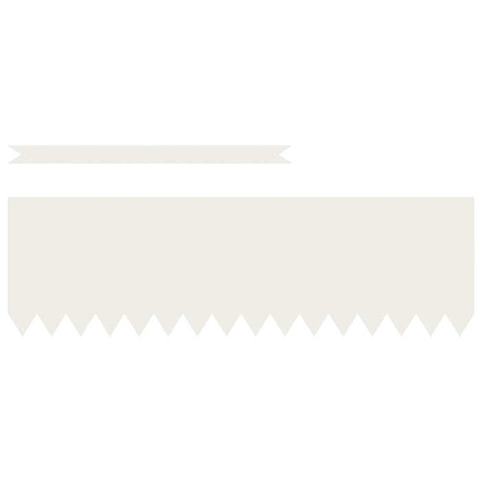 Bordature per Giardino 30 pcs Bianco 100x0,5x30 cm Acciaio