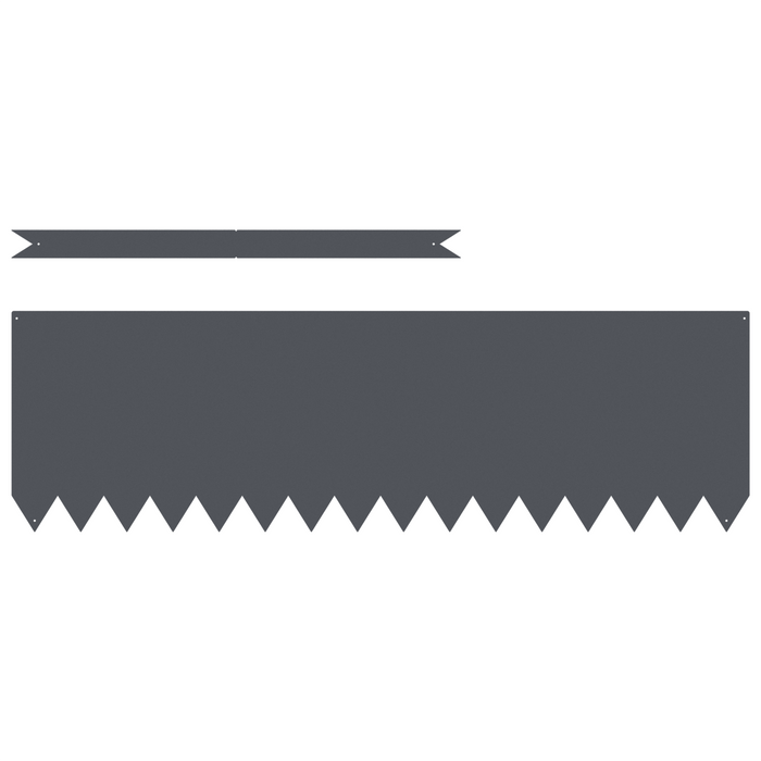 bordature per prato  50 pezzi Antracite 100x0,5x30 cm Acciaio