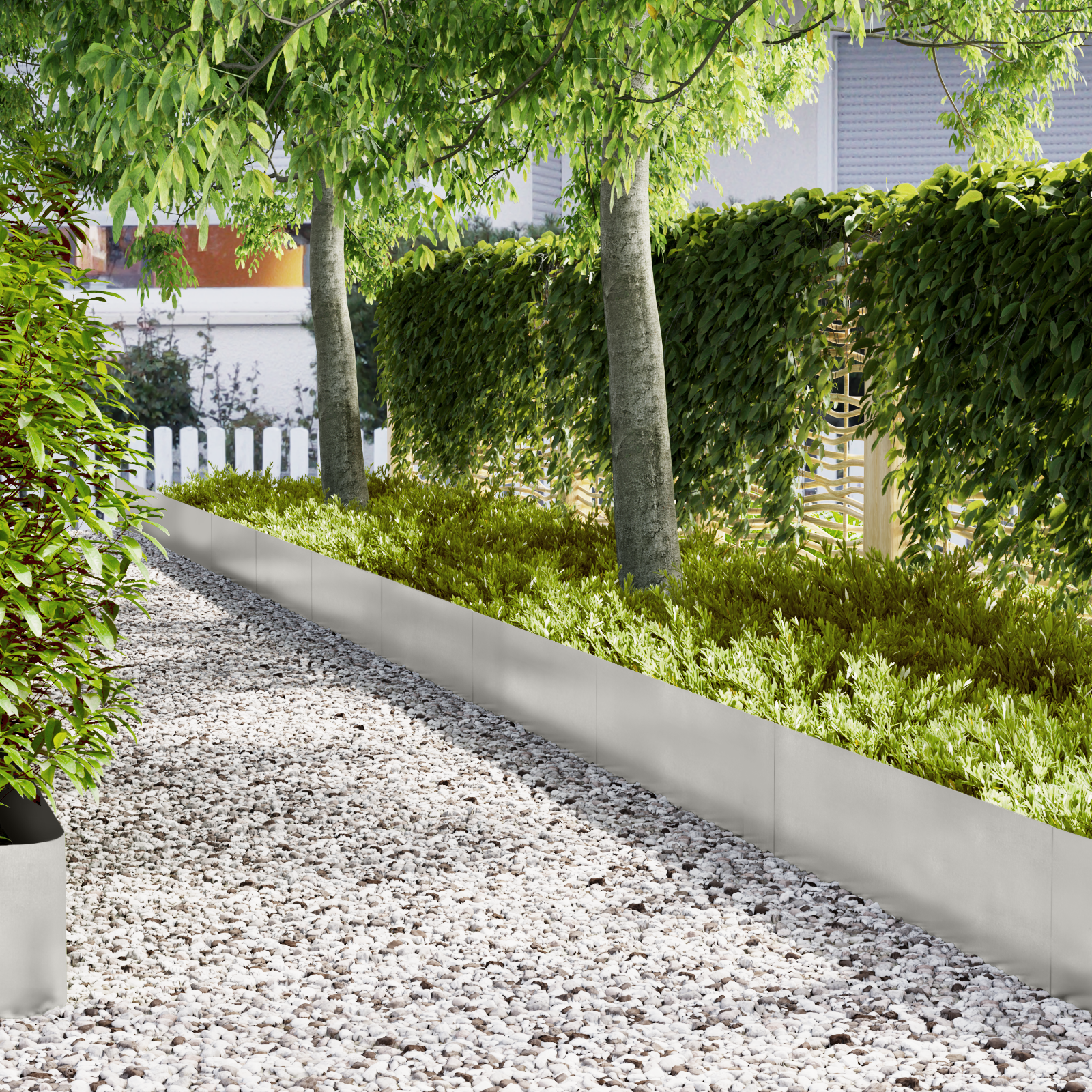 Bordature per Prato 50 pz 100x0,5x30 cm Acciaio Inossidabile