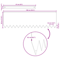 Bordature per Prato 50 pz 100x0,5x30 cm Acciaio Inossidabile