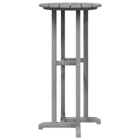 Set Bar da Giardino  3 Pezzi Grigio Chiaro HDPE