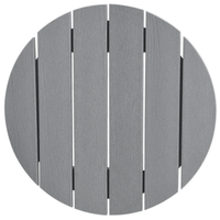 Set Bar da Giardino  3 Pezzi Grigio Chiaro HDPE